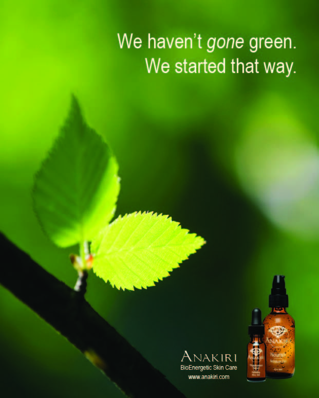 Leading Skincare Line, Anakiri BioEnergetic Skin Care Ad Featured in