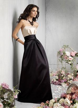 black and ivory bridesmaid dresses