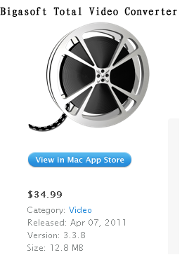 Bigasoft Total Video Converter now comes to Mac App Store | PRLog