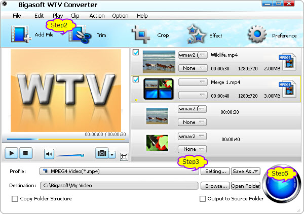 WTV to MP4 Converter - Convert WTV to MPEG4 for iPad/iPhone/Android ...