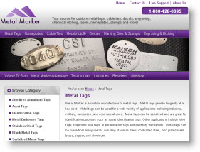 Metal Marker Mfg Providing Custom Metal Tags And Nameplates For Asset