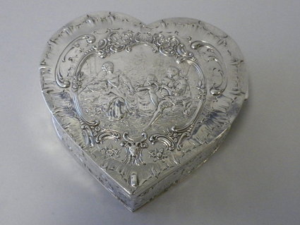 Antique German Sterling Silver Heart Box Circa 1900 | PRLog