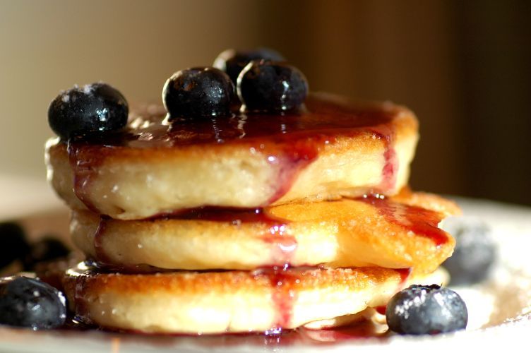 Lemon Souffle Pancakes With Blueberry Compote Voted Worlds Best Bandb