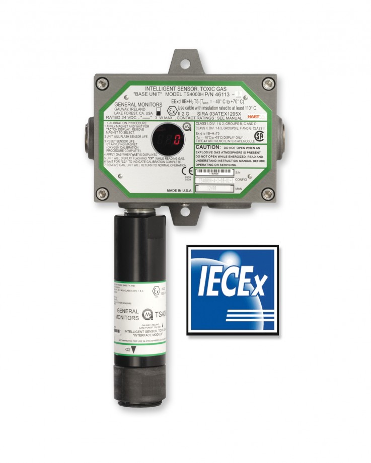 TS4000H Toxic Gas Detector Receives IECEx Approval -- General Monitors ...