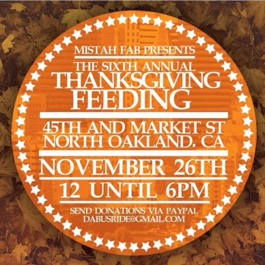 Mistah F.A.B. & Friends To Provide Thanksgiving Meals & Warm Coats ...