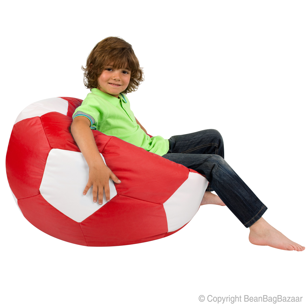 Children S Bean Bags Products For Sale IUCN Water   12356117 Kids Football Bean Bag Red 