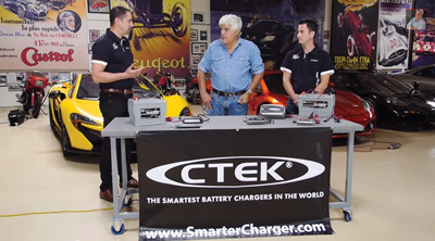 Ctek Leaders Visit Jay Leno S Garage To Discuss Battery Charger