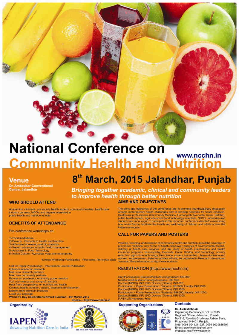 National Conference on Community Health and Nutrition, 8th March 2015