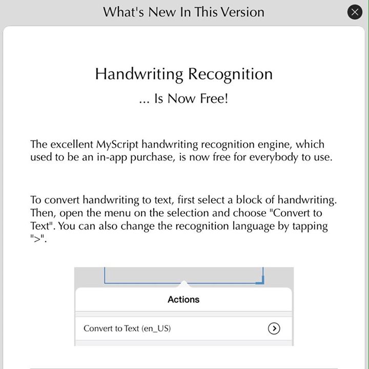 recognition plus notes review handwriting now Plus recognition includes Notes free handwriting for