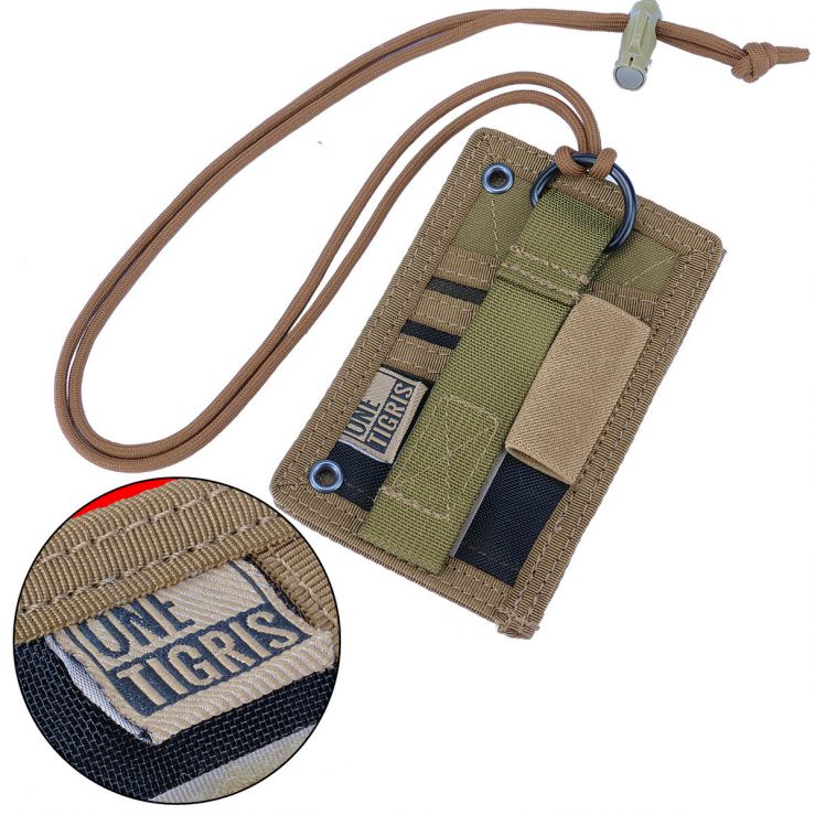 OneTigris Tactical ID Card Holder Velcro Patch Badge Holder Neck ...
