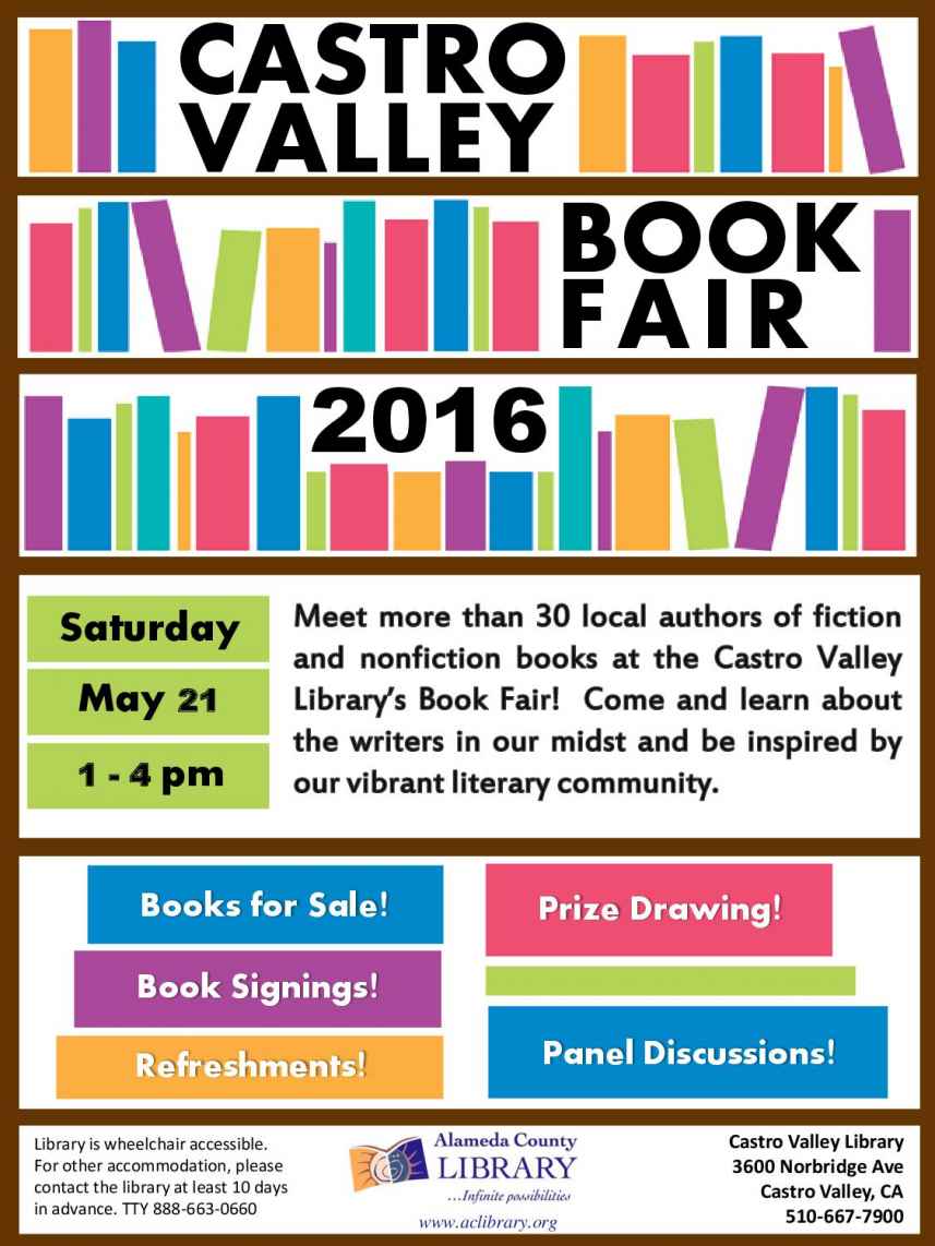 Castro Valley Library Book Fair Meet Local Authors Castro Valley