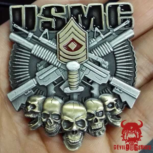 US Marine First Sergeant Rank Coin -- devildogshirts.com | PRLog