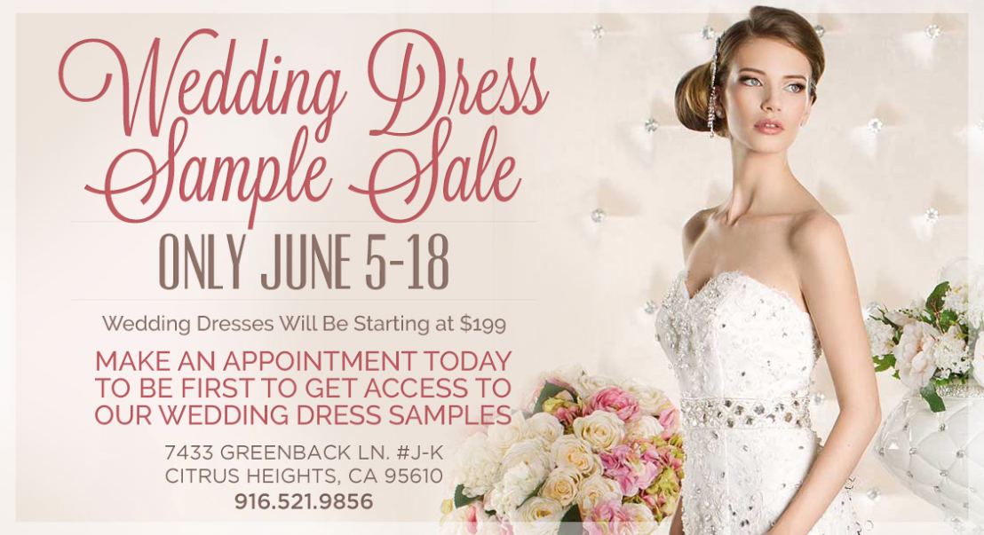 wedding sample sale
