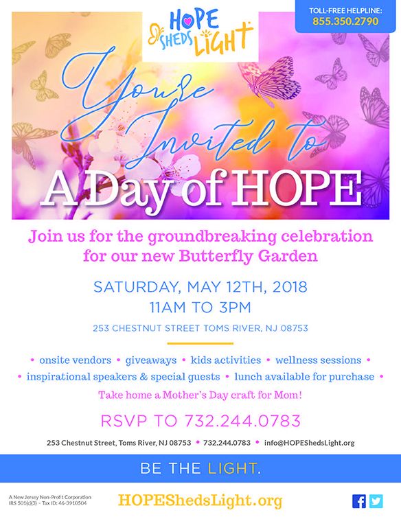 HOPE Sheds Light to host A Day of HOPE on May 12 -- HOPE Sheds Light ...