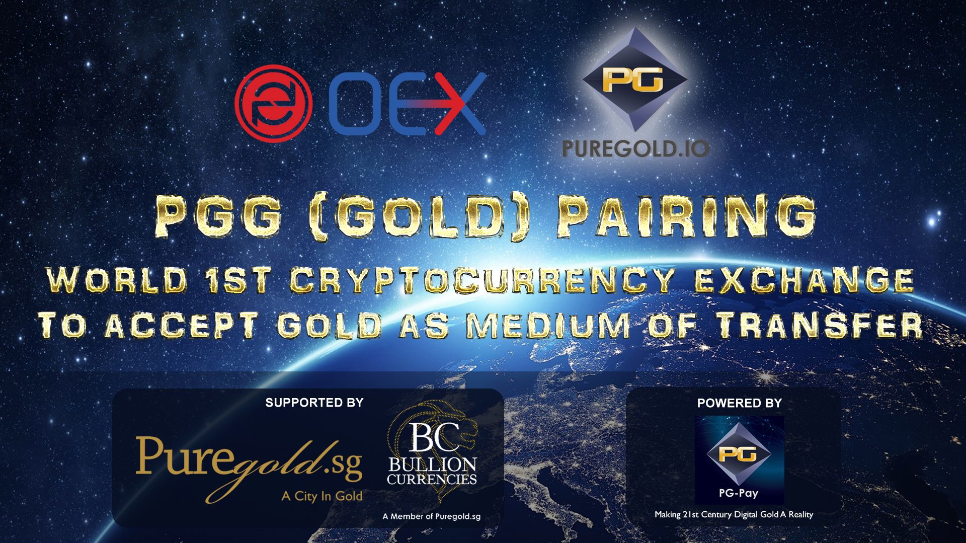 World's First Cryptocurrency Exchange To Accept PGG ...