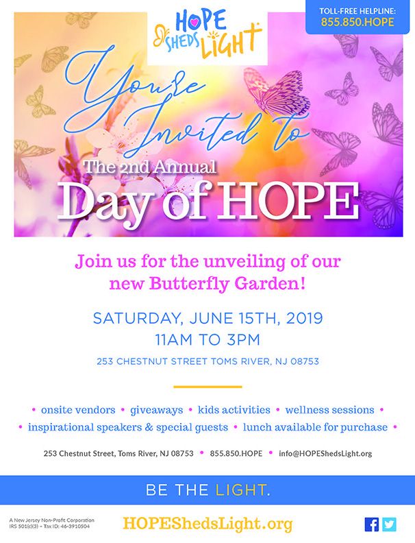 HOPE Sheds Light to host 2nd Annual Day of HOPE on June 15 -- HOPE ...