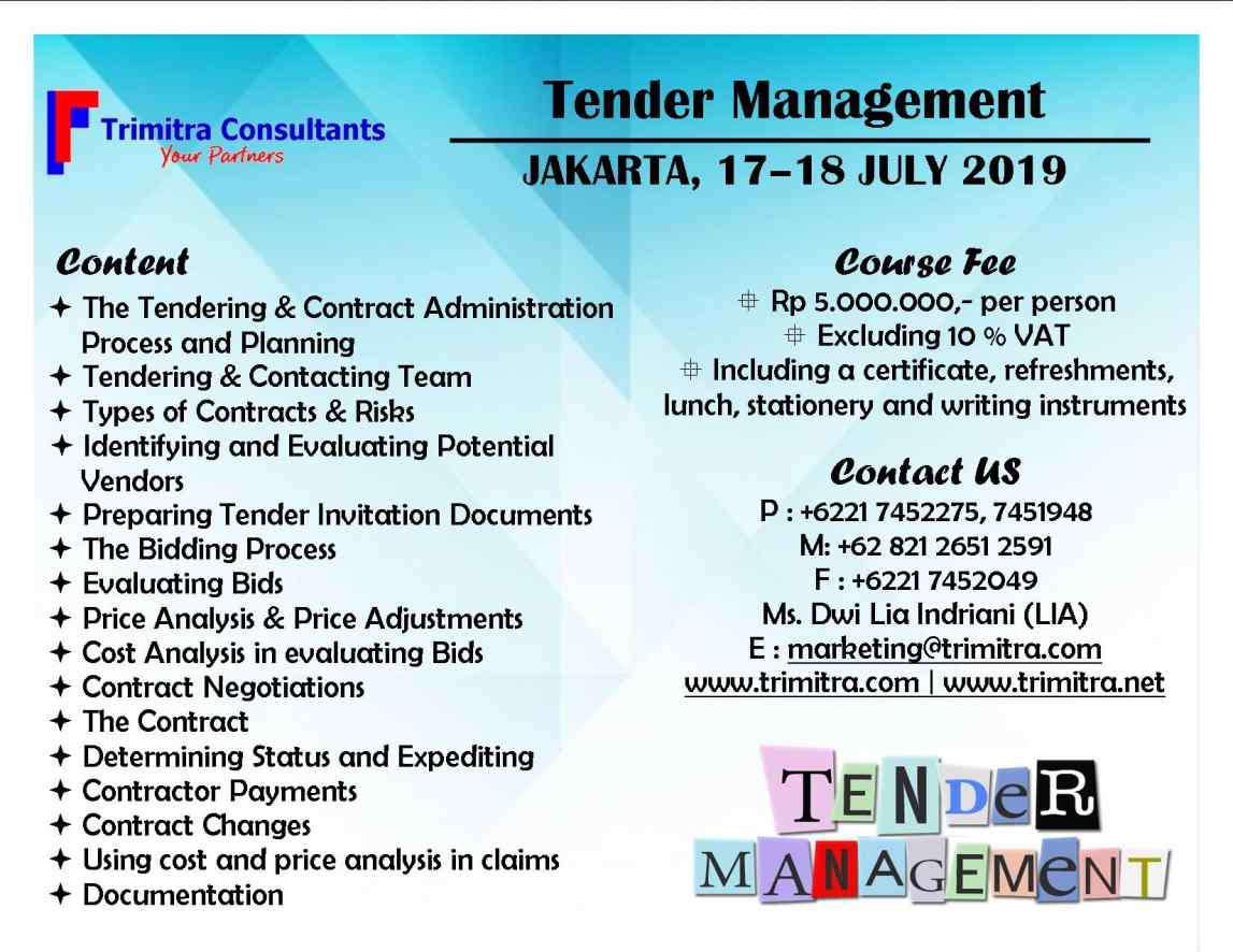 tender management definition