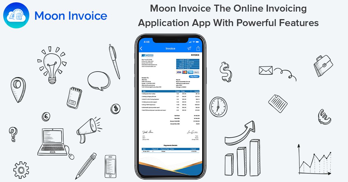 moon invoice pro template background not showing