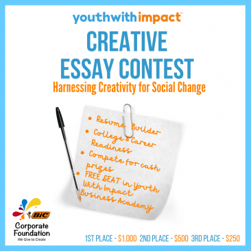 Youth With Impact & The BIC Corporate Foundation writing creative contest provides positive outlet for today's youth -- Girls With Impact