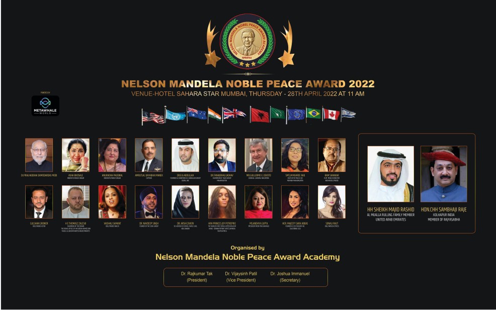 Sara Abbas Honored with the Nelson Mandela Nobel Peace Award Among Other  Top Awardees of 2022 -- Ev0lver, Inc.